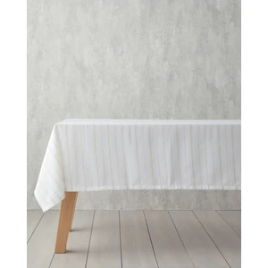 Flossy Polyester Masa Örtüsü 150X200 cm Beyaz - Bej