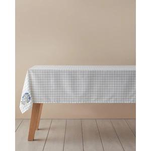 English Home Retro Chic Polycotton Masa Örtüsü Beyaz - Mavi