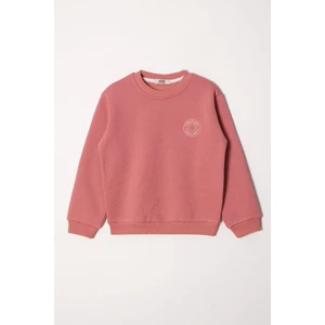 Power Girl Nakışlı Kız Çocuk Mercan Renk Sweat