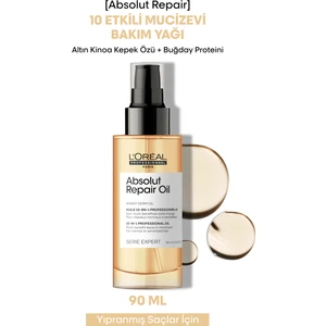 L'oreal Professionnel Serie Expert Absolut Repair 10 in 1 Yıpranmış Saçlar için 10 Etkili Mucize Saç Bakım Yağı 90 ml