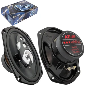 Ad-69 Oto Hoparlör Oval 6x9 Inç 940 Watt (150 Rms) Tweeterli 2 Adet