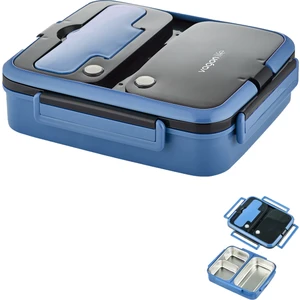 Lunch Box 1000 ml Tek Kat 3 Bölmeli Metal Kaşıklı Yeni Nesil Sefer TASI-FFLBOX10164