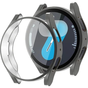 Samsung Galaxy Watch 7 40MM ile Uyumlu Kasa ve Ekran Koruyucu 360 Tam Koruma Silikon Kılıf