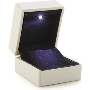 Işıklı Beyaz Renk Kolye Kutusu Şık Işıklı Hediye Kutusu