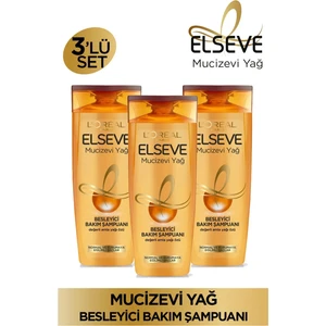 L'Oréal Paris 3'Lü L'oréal Paris Elseve Mucizevi Yağ Besleyici Bakım Şampuanı 390 Ml Seti