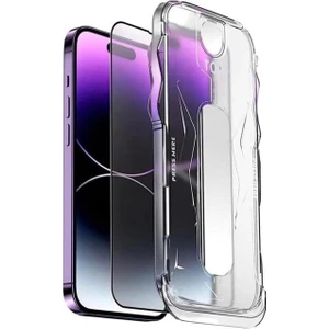 More Gsm iPhone 15 / 16 Serisi Kolay Uygulama Aparatlı 9h Hd Temperli Cam Ekran Koruyucu ve Kiti