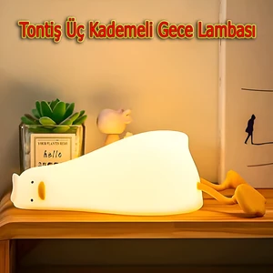 Silikon Dokunmatik LED Ördek Gece Lambası