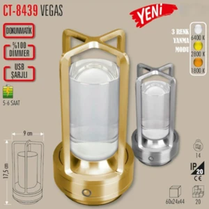 CT-8439 Vegas Şarjlı Masa Lambası