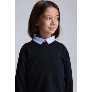(Kids Girl) Loose Fit Şardonsuz Sweatshirt