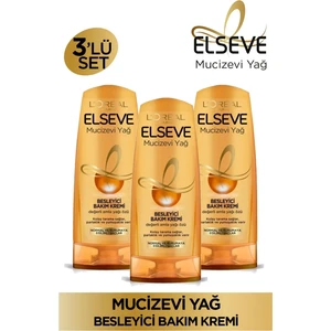 L'Oréal Paris 3'Lü L'oréal Paris Elseve Mucizevi Yağ Besleyici Bakım Kremi 390 Ml Seti