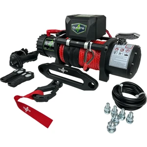 12V 13500 Lb Kırmızı Sentetik Halatlı Off-Road 4x4 Vinç (Kırmızı Halatlı)