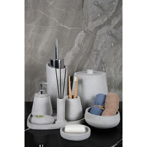 11 Parça El Yapımı Beton Banyo Seti Katı Sıvı Sabunluk Diş Fırçalık Çöp Kovası Tütsülük Tepsi