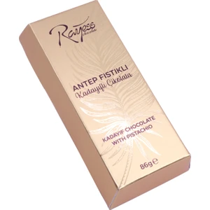 Rayess Antep Fıstıklı Kadayıf Dolgulu Sütlü Belçika Çikolatası - Dubai Çikolatası 86G