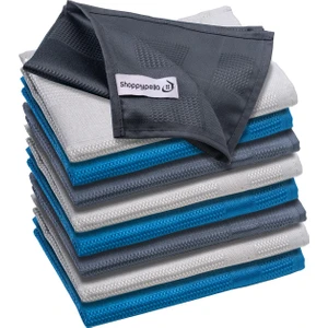 9'lu Mikrofiber Temizlik Bezi, Cam, Araba, Mutfak, Fiber Temizleme Bezi 40X60CM