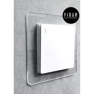 Figür Reklam Ajansı Şeffaf anahtarı koruyucu kapak soket / 4 adet/ çerçeve dekor su geçirmez akrilik panel