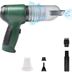 Şarjlı Mini Ev Ve Araç Içi Gri Renk Süpürge Çok Fonksiyonlu Emiş Gücü Ve Üfleme 120W