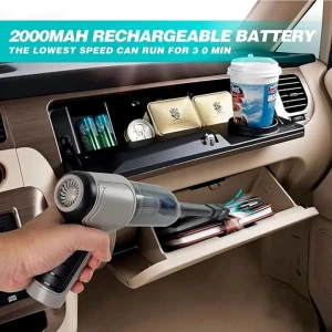 Araç Içi Süpürge Mini Elektrikli El Süpürgesi Kablosuz Şarjlı Süpürge Oto Temizleme 2000 Mah