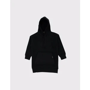 RG Brand Kabartmalı Baskı Detaylı Çocuk Kapüşonlu Sweat Elbise