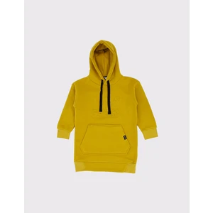 RG Brand Kabartmalı Baskı Detaylı Çocuk Kapüşonlu Sweat Elbise