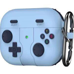 Airpods 4 Kılıf Cartoon Figürlü Silikon Retro Gameboy Mavi