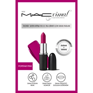 MAC ximal Sleek Satin Lipstick Ikonik Saten Bitişli Ruj-popstar Pınk 3.5gm