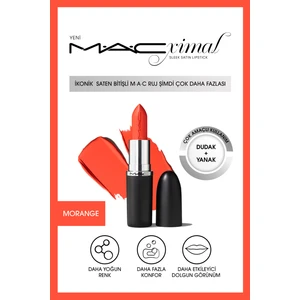 MAC ximal Sleek Satin Lipstick Ikonik Saten Bitişli Ruj-morange 3.5gm