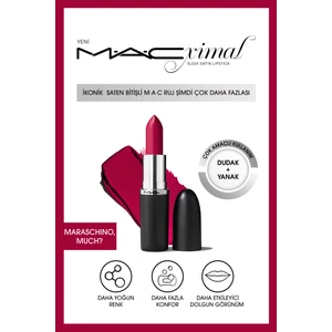 MACximal Sleek Satin Lipstick İkonik Saten Bitişli Ruj-MARASCHINO, MUCH? 3.5GM
