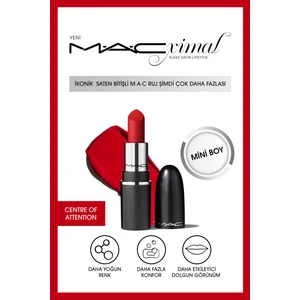 MAC ximal Mini Sleek Satin Lipstick Ikonik Saten Bitişli Ruj-centre Of Attentıon 1.5gm