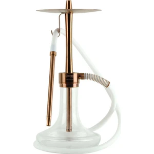 Infınıty Nargile - Şeffaf Cam-Bronz Gövde