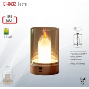 CT-8432 Tokyo Şarjlı Masa Lambası