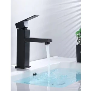 FAWER Faucet & Shower Siyah Lavabo Bataryası Kare - 602B