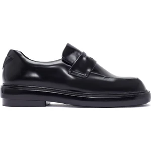 Kadın Siyah Deri Maskülen Loafer 24WFD141922