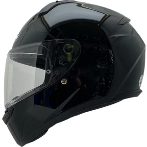 C10 Parlak Siyah Tam Kapalı Kask