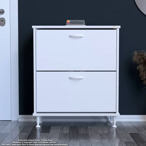 Modilayn UMAY Antre Hol 72x90x26 cm’ lik 2 Düşer Kapak 4 Göz Bölmeli Ayakkabılık