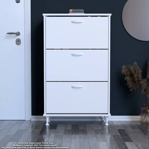 Modilayn Varbi Antre Hol 72 x 119 x 25, 5 cm Lik 3 Düşer Kapak 6 Göz Bölmeli Ayakkabılıkkapak 4 Göz Bölmeli Ayakkabılık