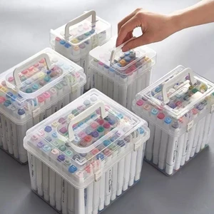 Parti Hediye Sepeti Çift Uçlu Marker Kalem Çantalı ve Standlı 24 Adet