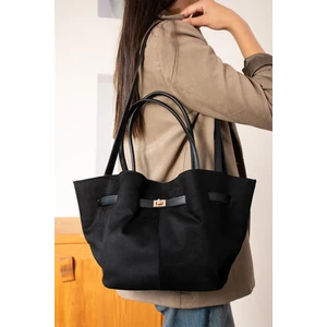 Kadın Süet  Deri Uzun Askılı Mıknatıs Kapamalı Astarlı Omuz & El Çantası LF-1723