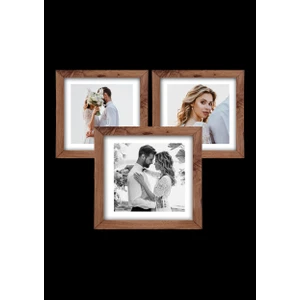 3 Adet 20X20 Çerçeve - Mdf Çerçeve - Fotoğraf Çerçevesi - Kare Çerçeve