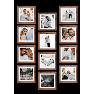 12 Adet 20X20 Çerçeve - Mdf Çerçeve - Fotoğraf Çerçevesi - Kare Çerçeve