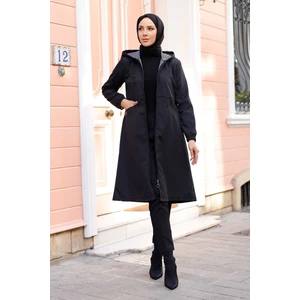 Pamuk Butik Kadın Büzgü Detaylı Cepli Trençkot -PMK334