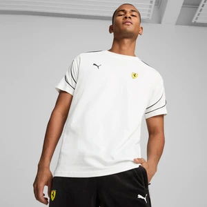 Erkek Beyaz Puma Ferrari Race Mt7+ Tee Beyaz Erkek T-Shirt