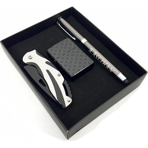 Denil Hediyelik Katlanabilir Çakı Benzinli Çakmak Isme Özel Touch Pen Tükenmez Kalem Özel Kutusunda