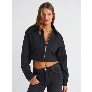 60748 Crop Ceket-Siyah