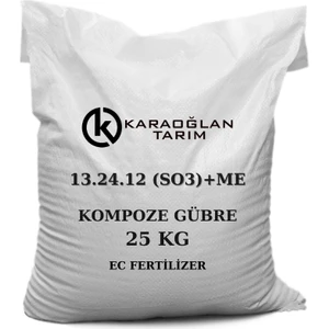 Karaoğlan Tarım 13.24.12 (So3) + Me Npk Süper Kompoze Gübre Kükürt İz Element Katkılı Ağaç Sebze Meyve Gübresi