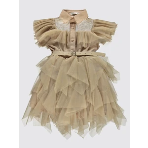 Civil Girls Kız Çocuk Elbise 6-13 Yaş Bej