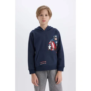Erkek Çocuk Marvel Kapüşonlu Kanguru Cepli Sweatshirt D6737A824WN