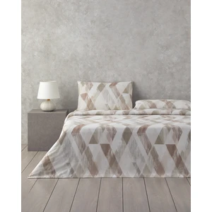 Modern Argyle Çift Taraflı Pamuk Tek Kişilik Nevresim Takımı 160X220 cm Bej