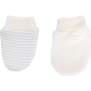 HelloBaby Yenidoğan Çizgili ve Düz Eldiven 2li Unisex