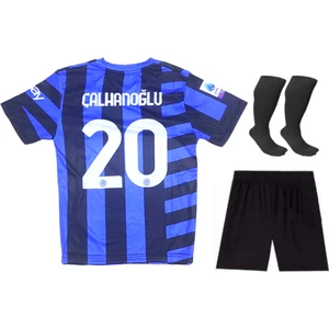 Çocuk Hakan Çalhanoğlu Inter Forması+Şort+Çorap 3 Lü Set