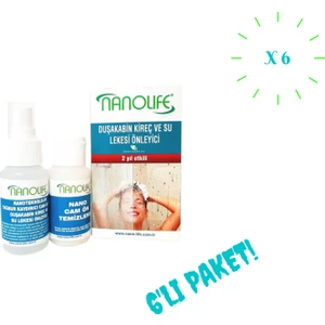 Nanolife Duşakabin 2 Yıletkili Su Kaydırıcı / Kireç Lekesi Önleyici 09C056 6Lı Paket